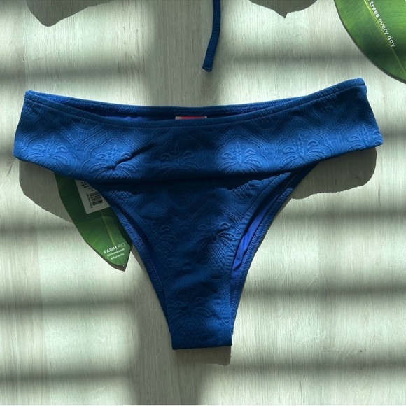 Set - Farm Rio Blue Pineapple Matelasse Bikini - Picture 5 of 11